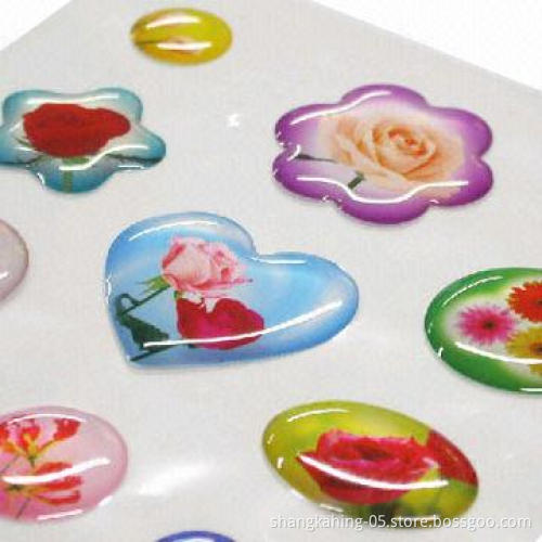 Epoxy Sticker with PVC Printing, Various Designs are Available, Complies with EN71